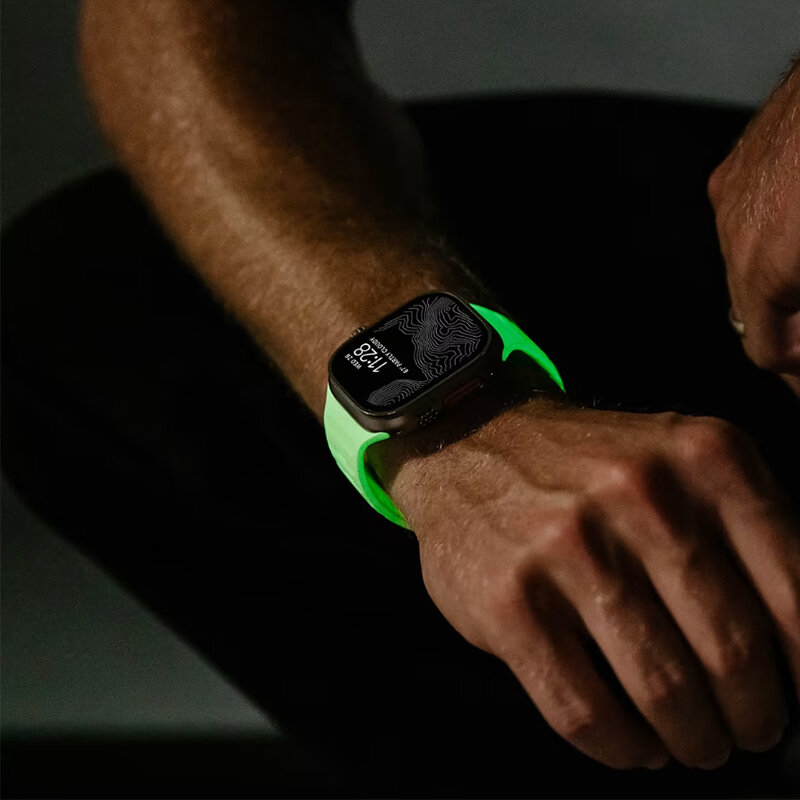 Bracelete para Apple Watch, Pulseira com brilho luminoso, iWatch Ultra 9 8 7 6 5 4 SE, 45 49 42 41 44 40 38mm