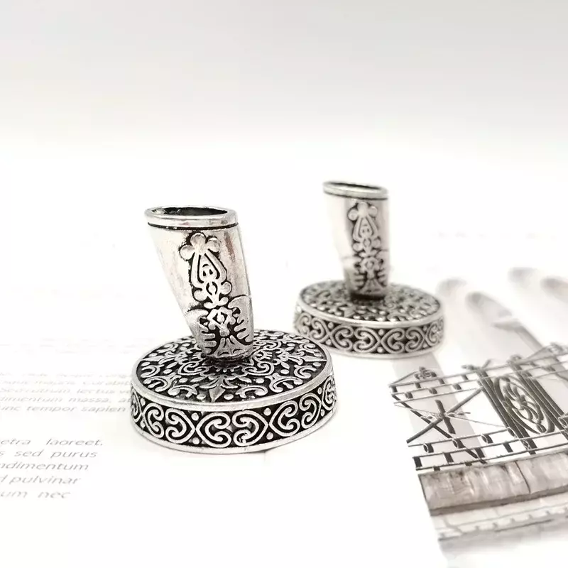 European Vintage Feather Pen Stand Holder Metal Round Magic Fountain Accessories Stainless Steel Stationery Gift School Supplies