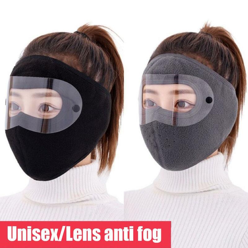 Windproof Anti Dust Full Face Masks Cycling Ski Breathable Masks Eye HD Anti Fog Goggles Hood Cover Winter Warm Hat Caps
