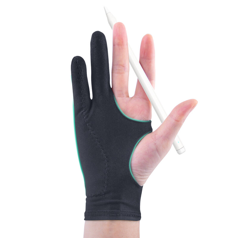 ANKNDO Two Finger Anti-fouling Glove For Artist Drawing & Pen Graphic Tablet Pad Pen Palm Rejection Glove for Android Tablet