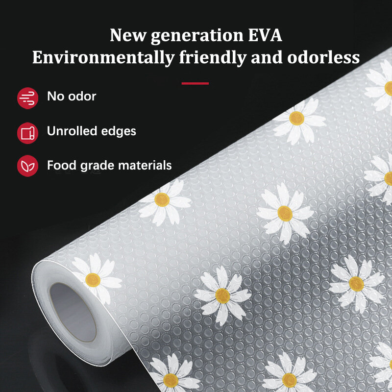 EVA Cabinet Mat Reusable Drawer Liners Non-slip Refrigerator Mat Fridge Waterproof Moisture-proof Drawer Mat
