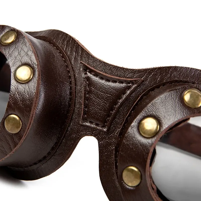 نظارات Steampunk قابلة للتعديل للدراجات النارية الهالوين كوسبلاي نظارات سكوتر كوسبلاي