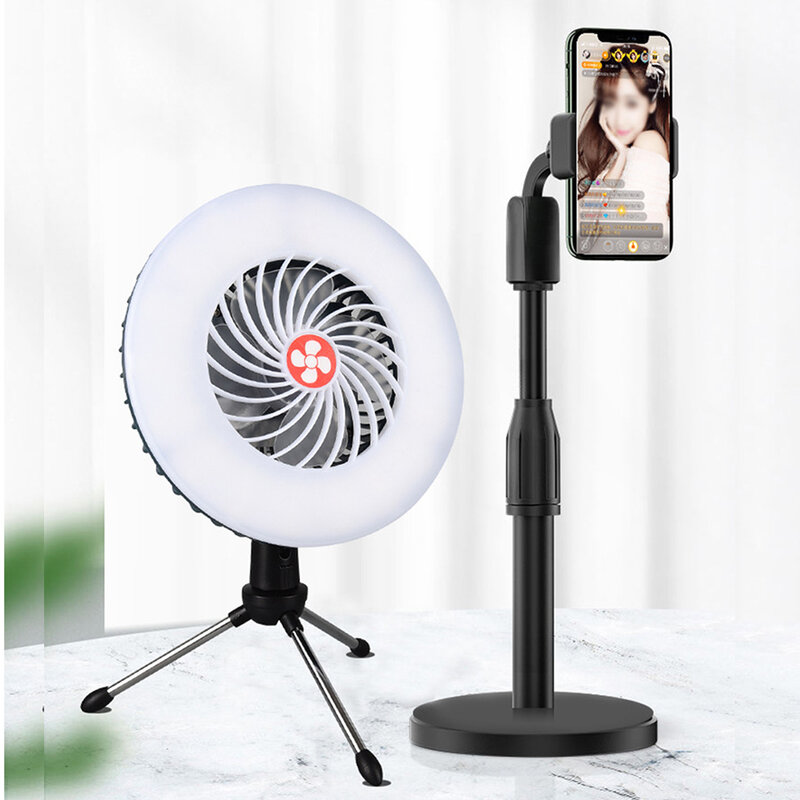 Mini ventilador Led Selfie Ring, luz de Flash en vivo, cámara que mejora la fotografía, lámpara luminosa, luz nocturna para cualquier teléfono móvil