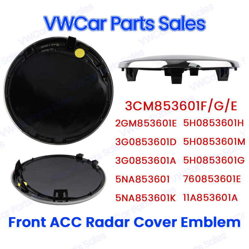 For VW OEM Emblem Front ACC Radar Cover Ceramic Badges Emblem  760853601E 5NA853601 2GM853601E 5H0853601 3CM853601 3G0853601