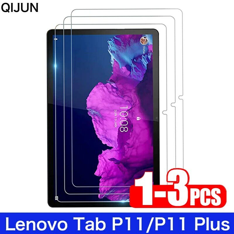Protetor de tela para Lenovo Tab, filme de vidro temperado, sem bolhas, dureza 9H, 11 ", P11 Plus 2021, TB-J616F, J607F, P11, TB-J606F, J606L