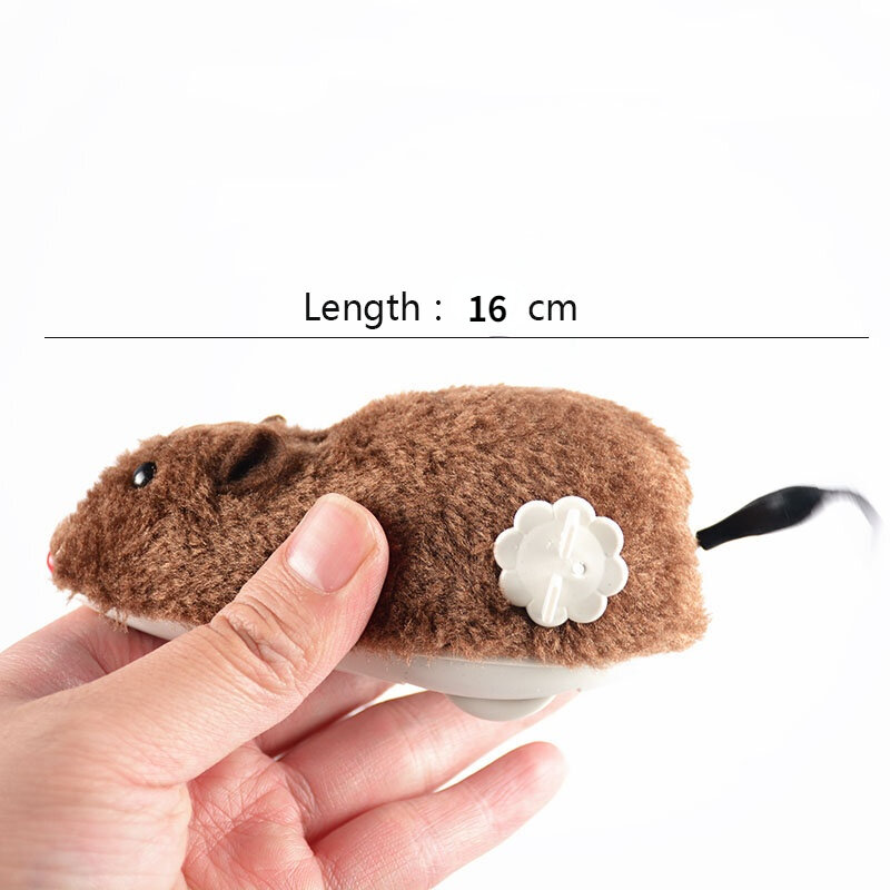 Hot Creative Funny Clockwork Spring Power Plush Mouse Toy Multi Color Cat Dog Playing Toy Mechanical Motion Rat Pet Accessories