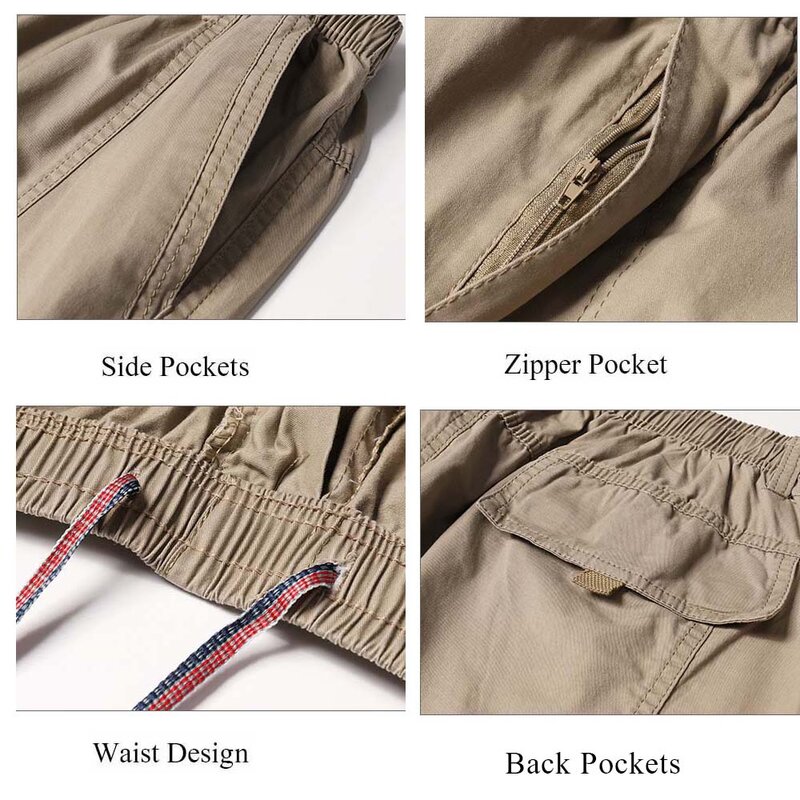 2024 New Cargo Pants Trousers for Men Military Style Tactical Cotton Overalls Male Multi Pockets Loose Straight Sports Pants 6XL