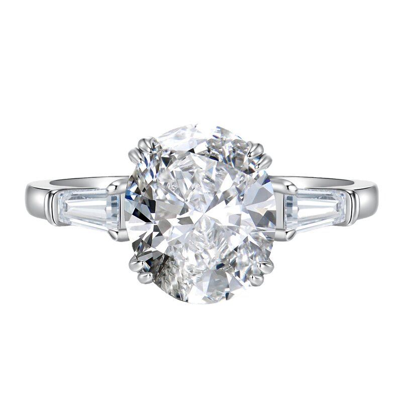 Женское кольцо из серебра 2023 пробы, с овальным камнем 9*11