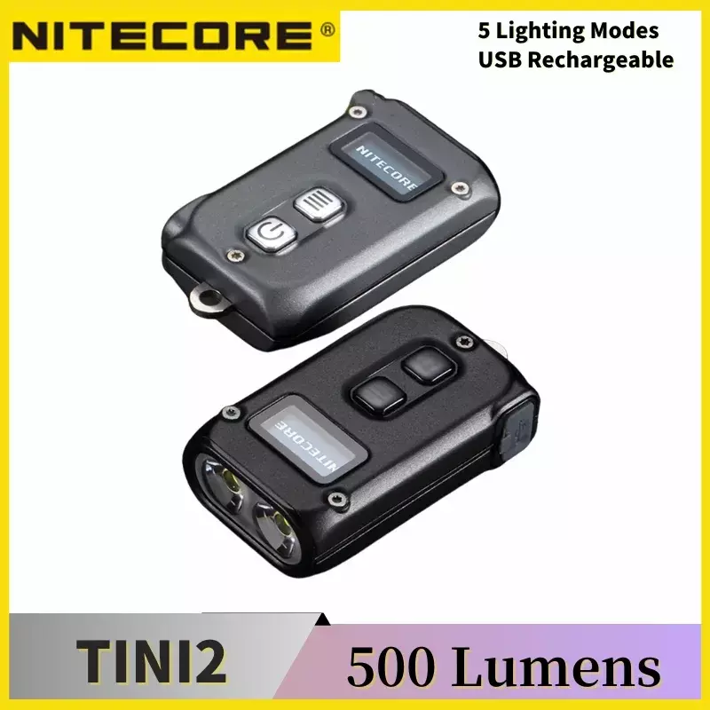 Nitecore tini2 mini schlüssel bund led taschenlampe 500lumen eingebauter 280mah li-ion akku typ c wiederauf ladbarer edc taschen troch