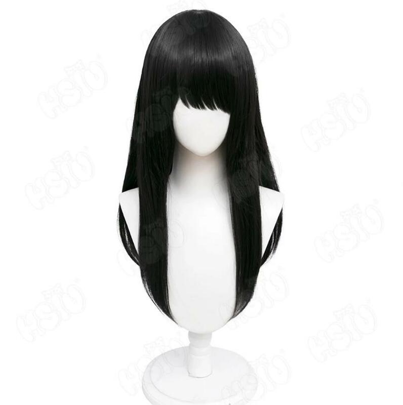 Peruka do Cosplay kostium peruka z włókna syntetycznego Anime piła łańcuchowa mężczyzna Cosplay czarne długie włosy czarne