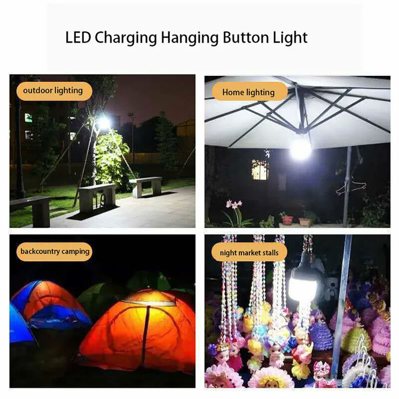 New LED Emergency Lights House Outdoor USB Rechargeable Portable Lanterns Emergency Lamp Bulb Battery Lantern BBQ Camping Light