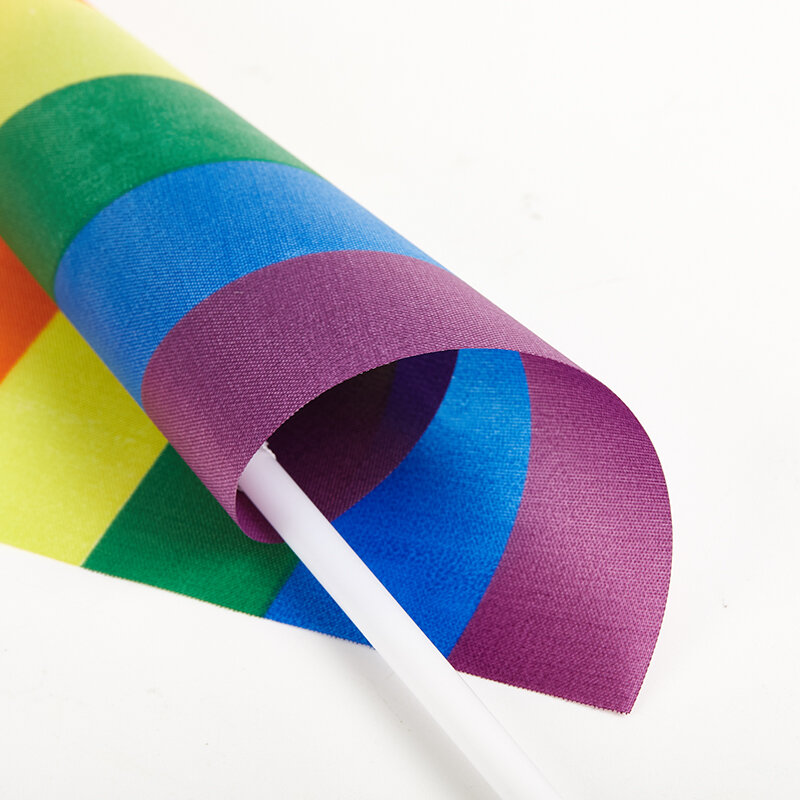 10 buah/pak bendera Gay Pride mudah dipegang Mini kecil pelangi bendera Festival Parade