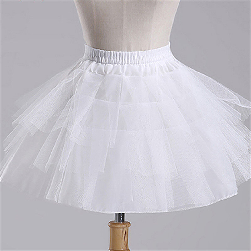 New Children Petticoats For Formal Flower Princess Dress Hoopless Short Little Girls Kids