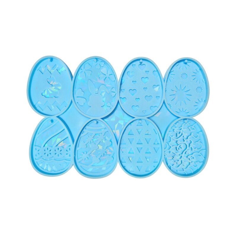 Y1UE Easter Eggs Silicone Molds Epoxy Resin Mold DIY Keychain Decoration Mold Handmade Jewelry Tool Easy to Clean