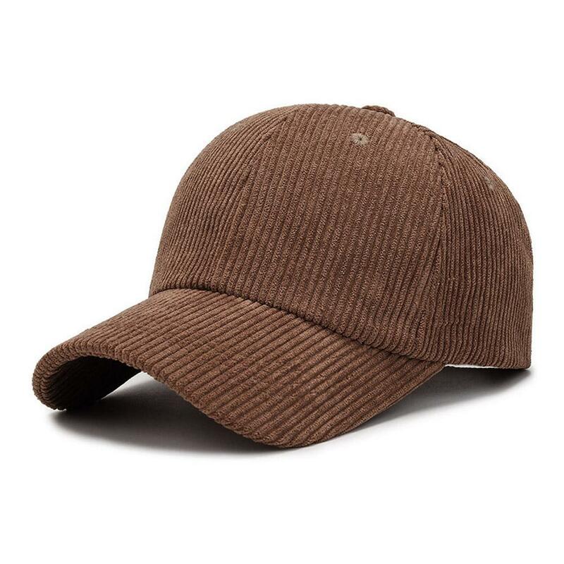 Primavera autunno velluto a coste berretti da Baseball uomo donna Vintage Hip lettera cappelli Unisex cappello ricamato regolabile Hop E4P5