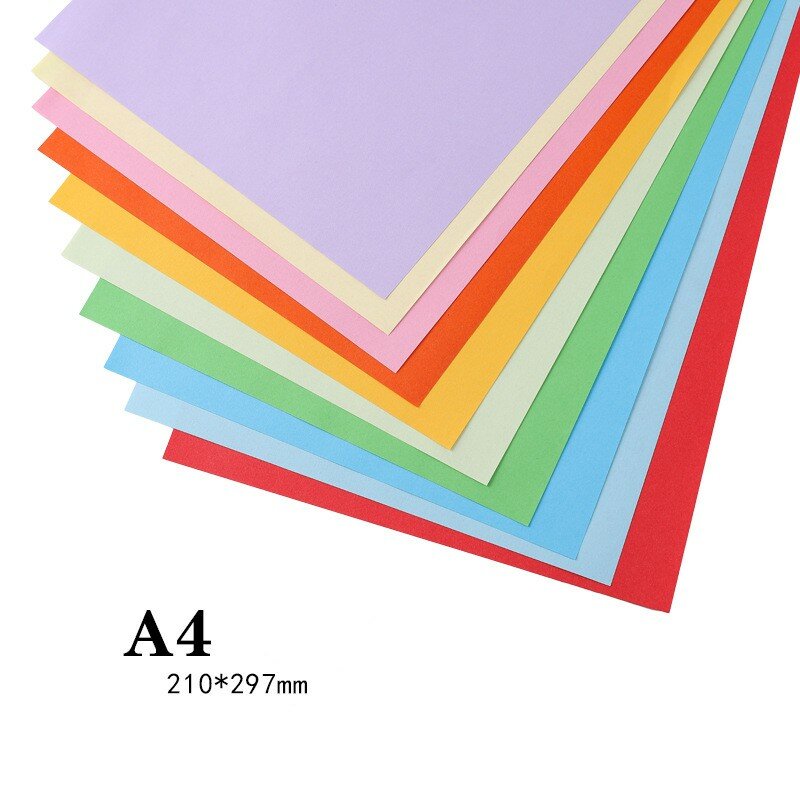 Papel Colorido Dupla Face, A4, A5, 100 Folhas, Scrapbook Cartão DIY Handmade, Papel de Cópia Colorida, Escola e Escritório Abastecimento