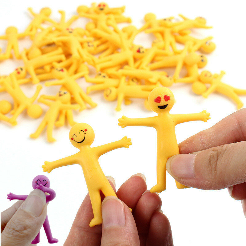 60 szt. Dziecięcych zabawek odprężających i wyrabiających gąsienice kolorowe figurki fajne zabawki boże narodzenie prezenty na Halloween losowe