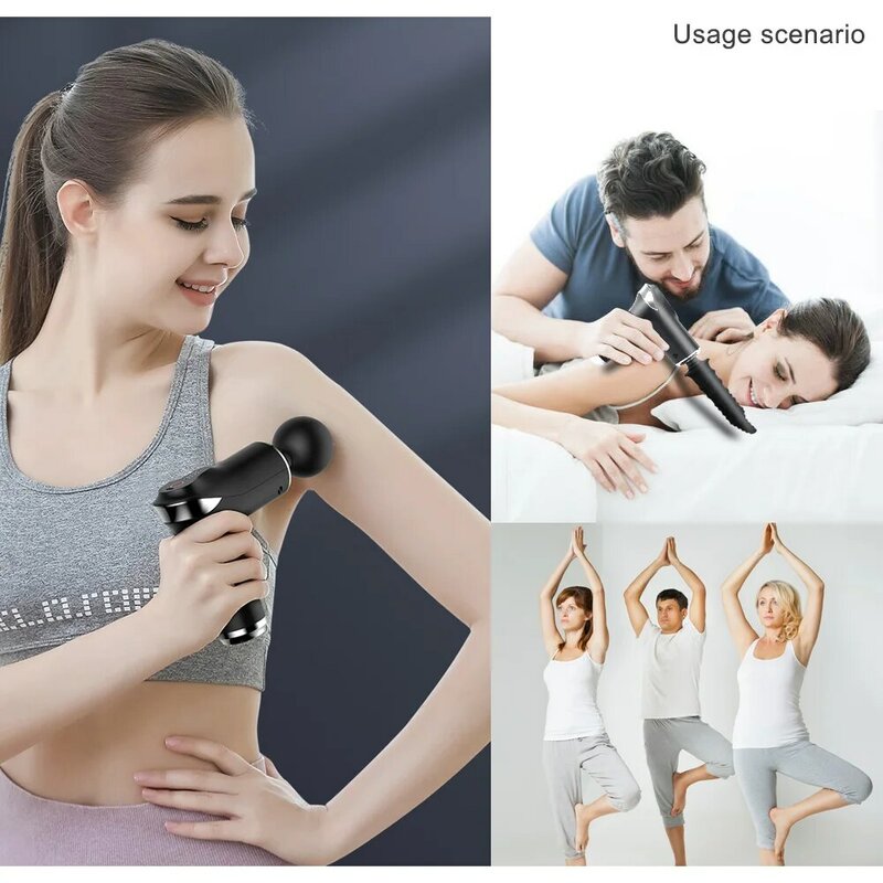 XFOX-Cabezal de pistola de masaje, vibradores de percusión para hombre y mujer, cabeza de silicona