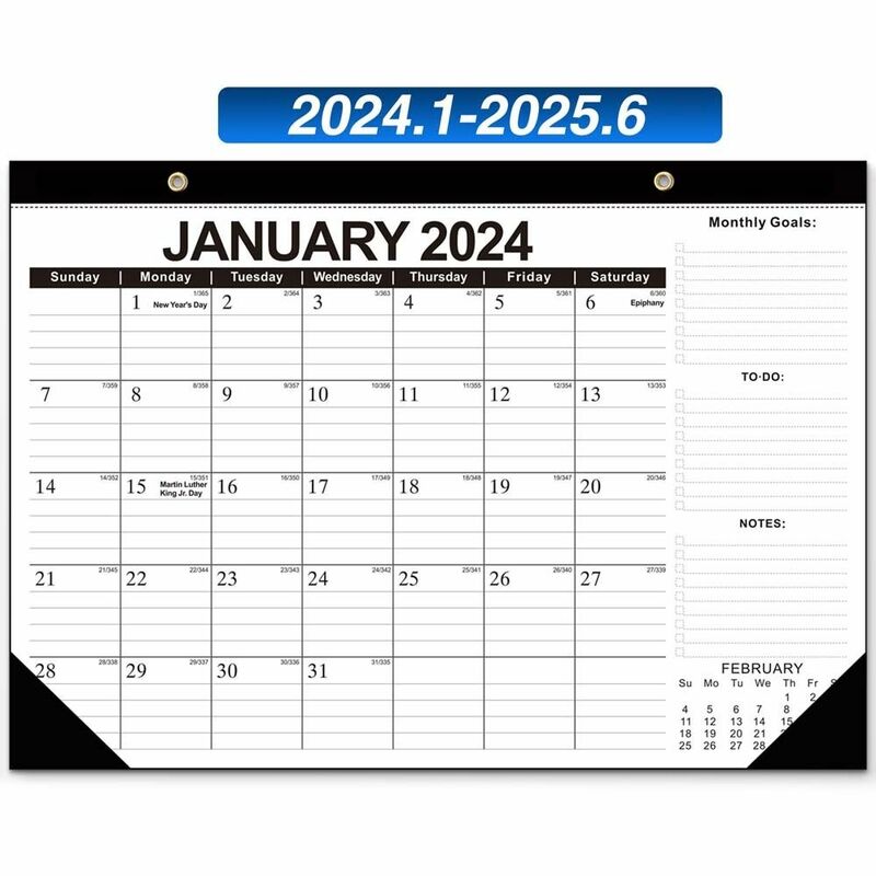 Weekly Schedule 2024 Wall Calendar Office Stationery Daily Planner Stationery Supplies 18 Months Home Decoration
