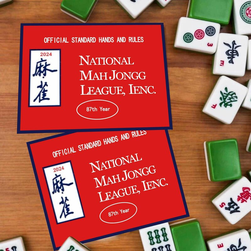4PCS 2024 Mahjong Card National Mahjong Official Standard Hand And Mahjong Card Large Size Mahjong Scorecard