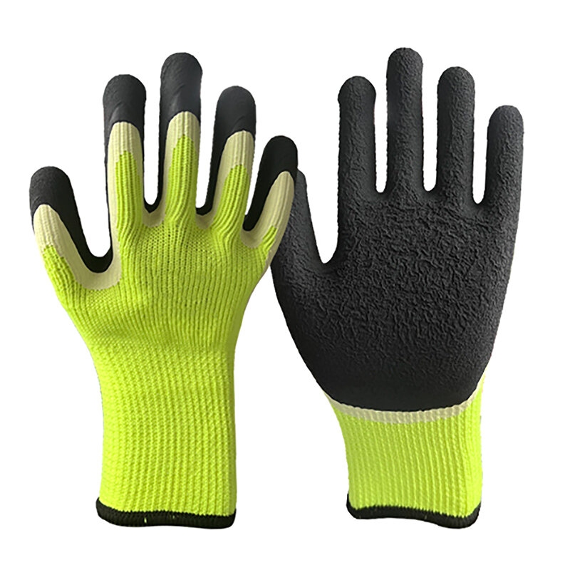 Winter Thickened And Velveted Tire Rubber Wear-resistant Anti-slip Construction Site Labor Protection Gloves Construction Gloves