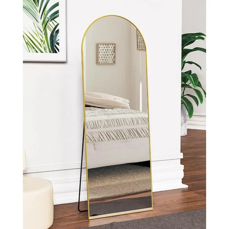 Miroir autoportant sur pied pleine longueur, miroir sur pied 58 "x 18", miroir complet sur pied avec support pour chambre à coucher