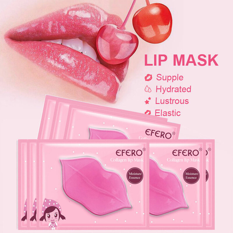 Kollagen Kristall Lippen Pflege Gel Pads Hautpflege Produkte Rosa Gel Lip Patches Große Für Feuchtigkeitsspendende Entfernen Abgestorbene Haut Lip masque