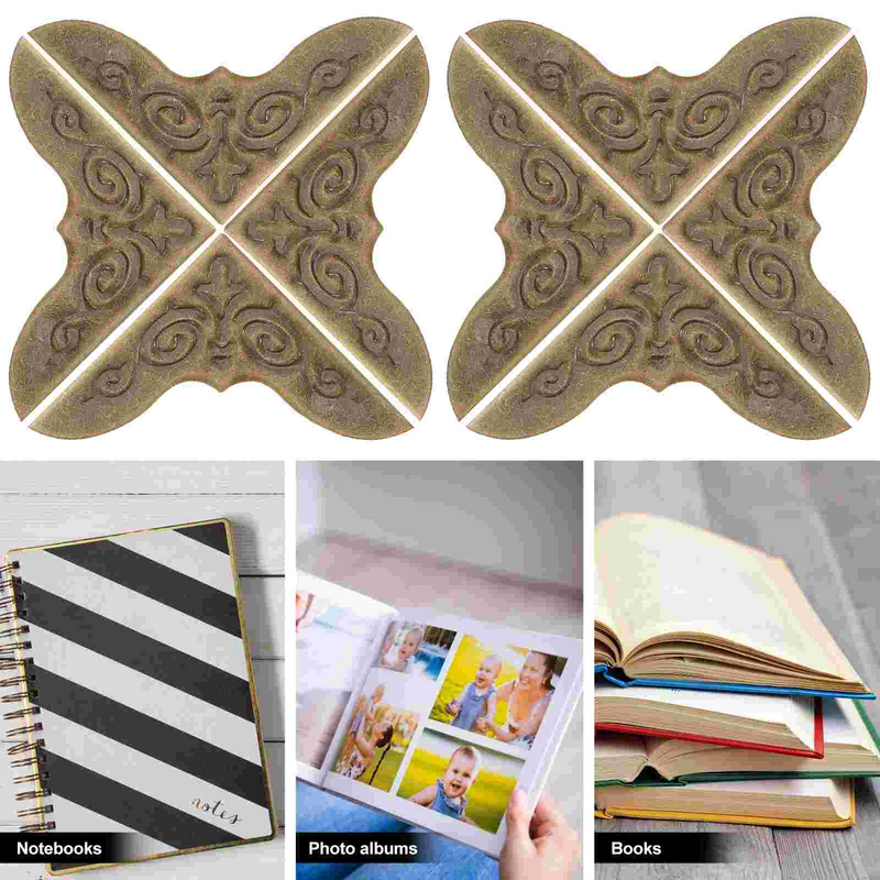 30 Pcs mobili Notebook Corner Protector Cover in metallo protezioni per Menu libri Guard Album angoli per
