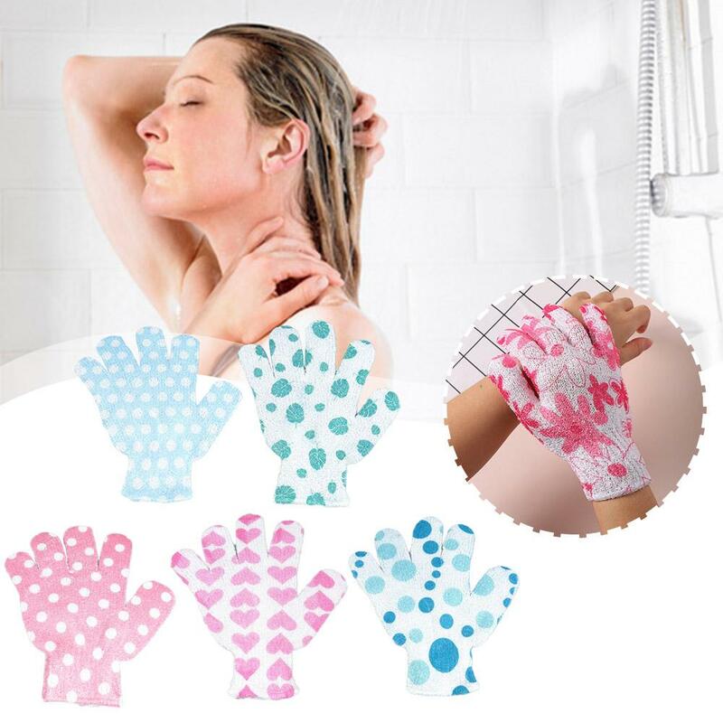 Luva de banho esfoliante para chuveiro Mitt banho, escova corporal, toalha dos dedos, esponja de massagem corporal, toalha de banho descontaminação, A6N3
