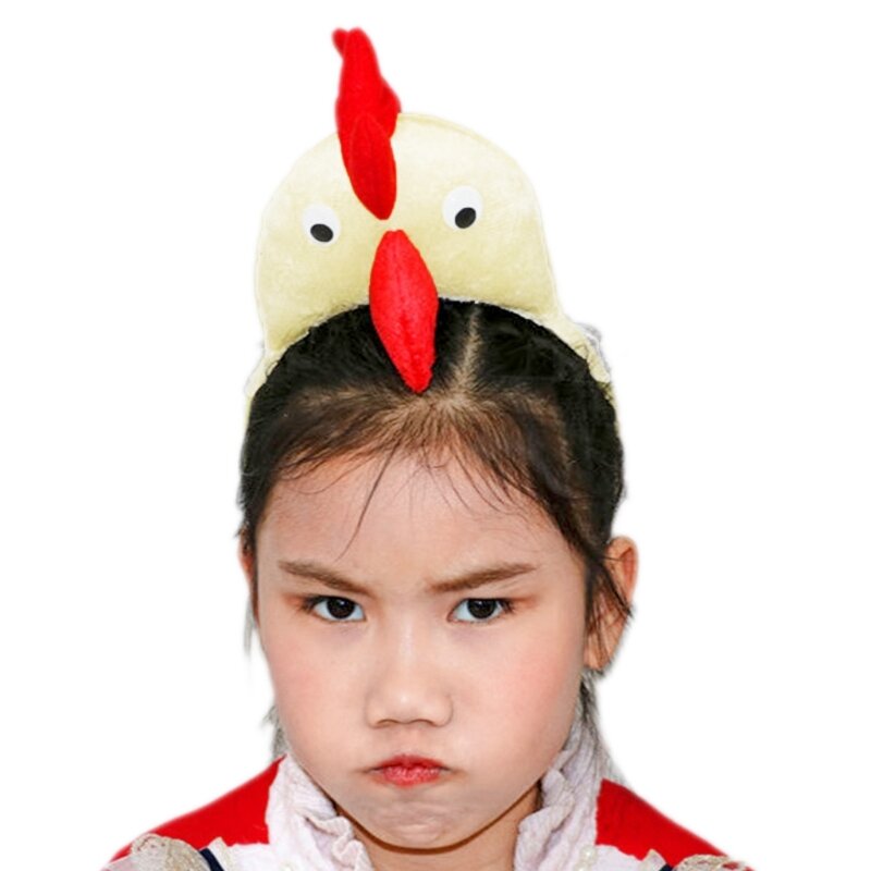 Topi Ayam Gemuk Lucu Ikat Kepala Lucu Ayam Jantan yang Menggemaskan untuk Festival Paskah