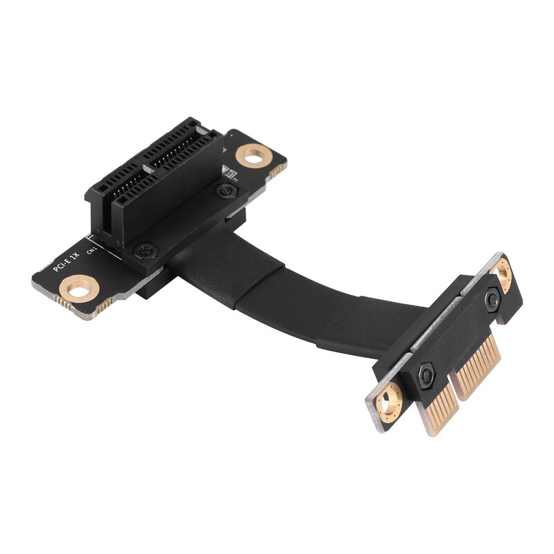 PCIE X1 Riser Cable Dual Right Angle PCIe 3.0 X1 to X1 Extension Cable 8Gbps PCI 1X Riser Card - 5CM