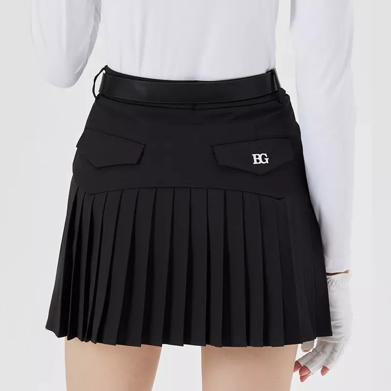 Jupe courte de golf plissée taille haute pour femme avec poche, culotte de loisirs doublée A-Blkscopic Fashion