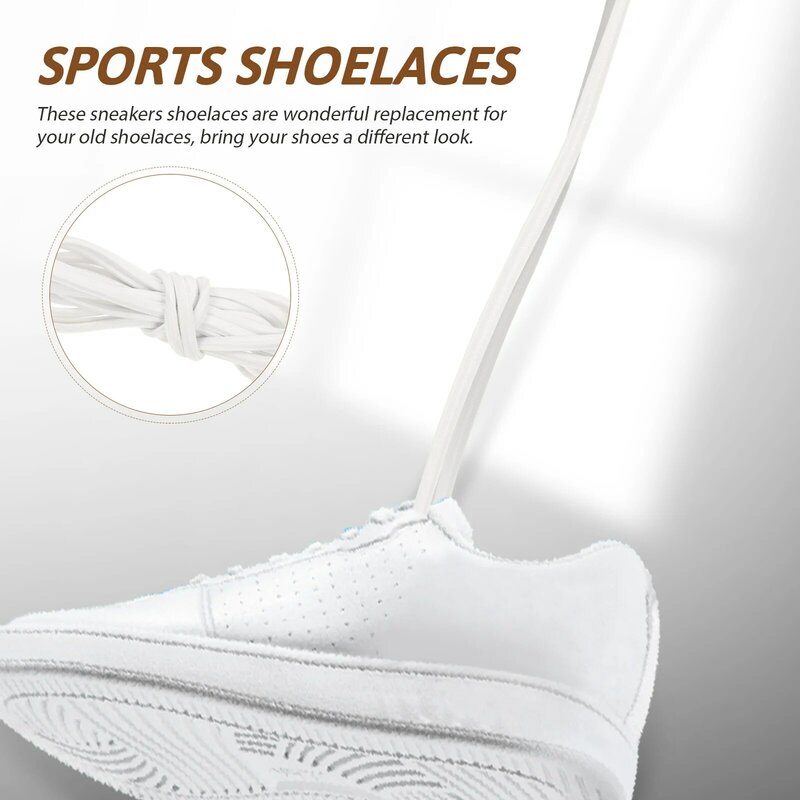 4 pary bezpłatnych elastycznych sznurowadeł dla dorosłych Trampki Białe buty sportowe bez wiązań Sportowe dziecięce