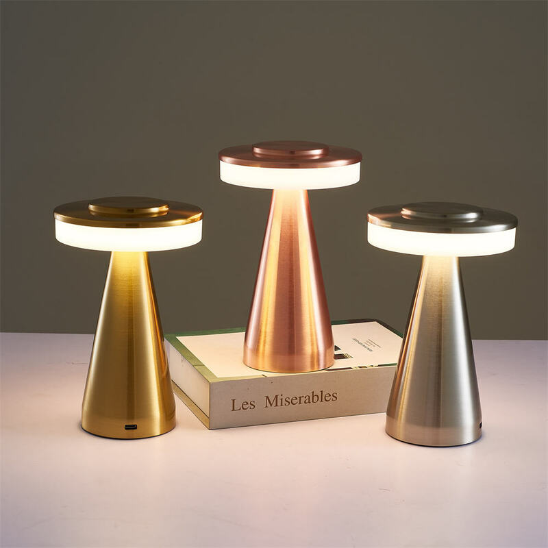 LED schnur lose Tisch lampe wiederauf ladbare Touch Metall Schreibtisch lampe für Esstisch Restaurant Schlafzimmer Studie