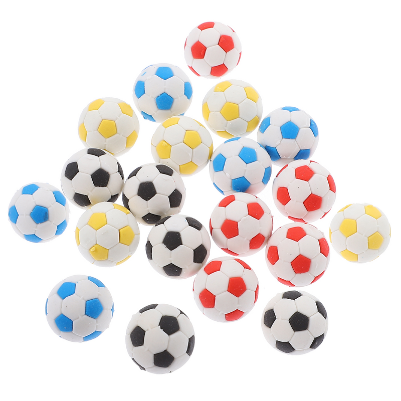 ยางลบฟุตบอล20ชิ้นยางลบ3D การ์ตูนขนาดเล็กรูปร่างเล็ก20ชิ้นสีผสมกันปลอดภัยสำหรับเด็กใช้ทุกวัน