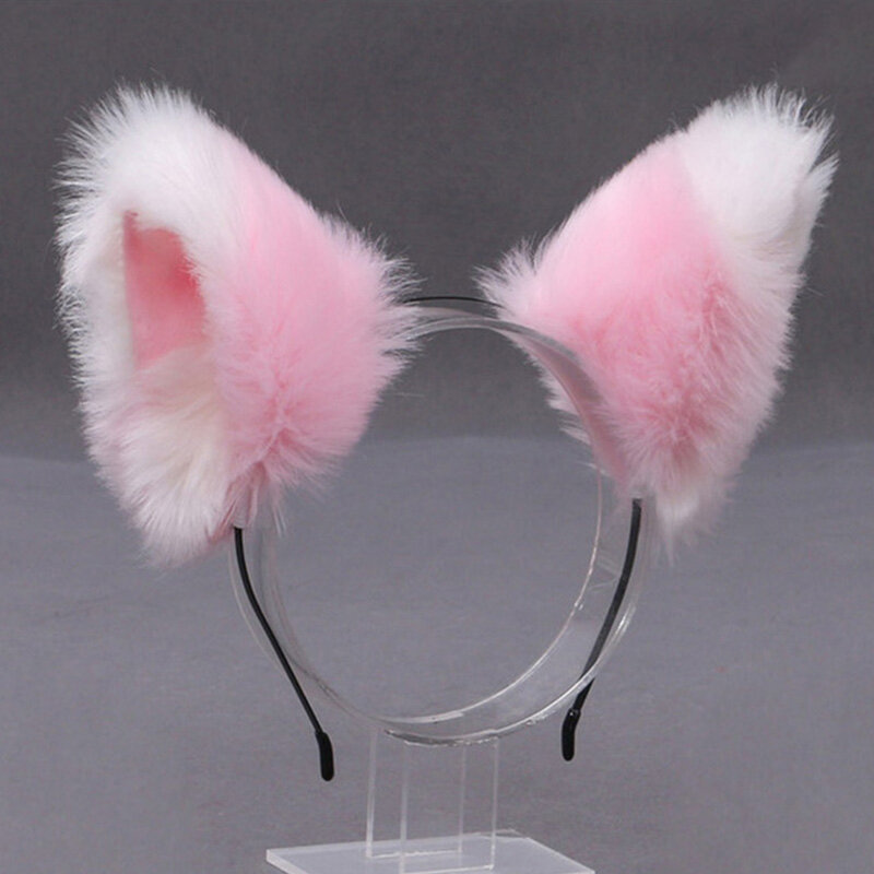 Fox Cat Ear Plush Hair Hoops Cosplay Fluffy Plush Hairband Headband Women Girl Masquerade Party Headwear Hair Accessories