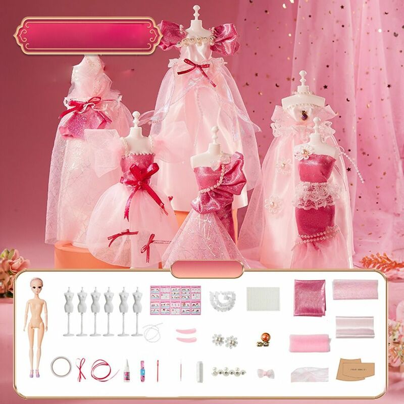 Intellectually Beneficial Clothing Design Handmade Material Bag DIY Crafts Early Education Princess's Dress Material Set