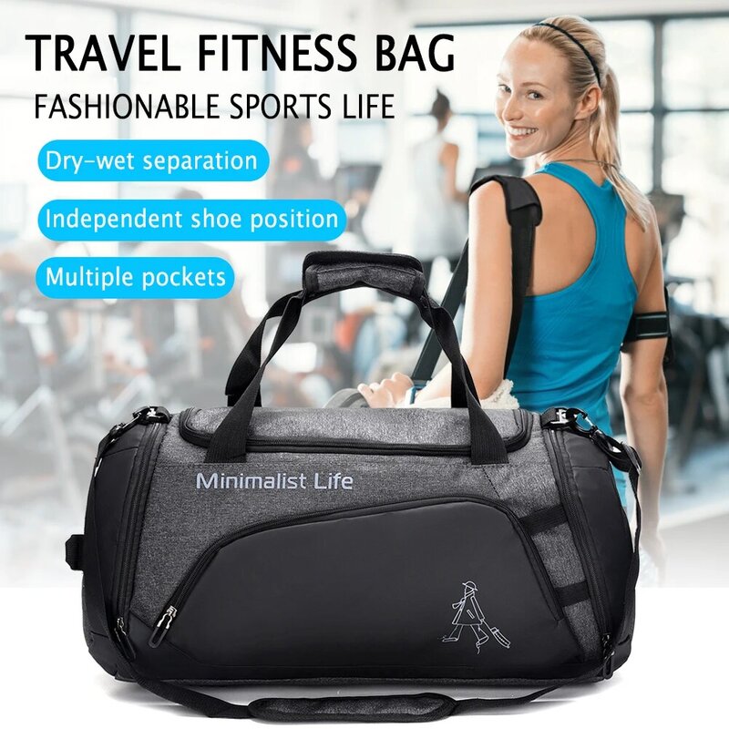 Женская сумка для плавания с мокрым карманом, подходит для плавания, пляжа, сумка для хранения, спортивные рюкзаки, тренировочное оборудование