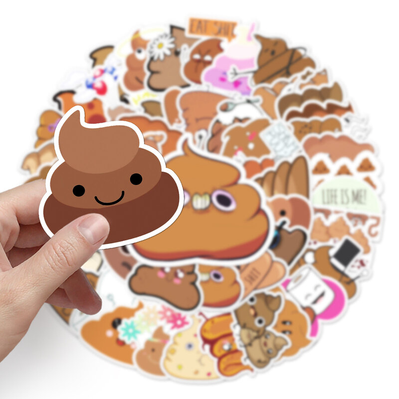 50Pcs Cartoon Poop Series Graffiti Stickers Suitable for Laptop Helmets Desktop Decoration DIY Stickers Toys Wholesale