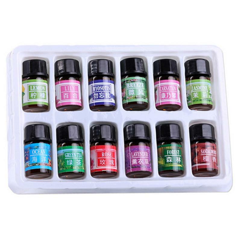 Essential Oil Set 12-bottle 3ML/0.13oz Defuse Essential Oils Water-soluble Natural Essential Oils For Diffuser Humidifier