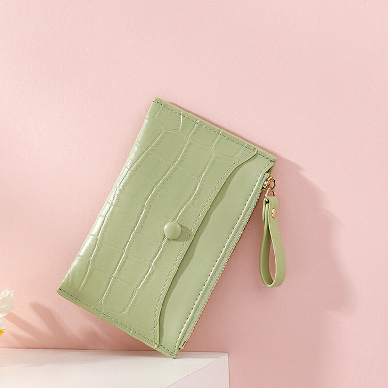 Mode schöne Frauen kurze Brieftaschen einfarbig Top Design hochwertige kleine Reiß verschluss 23 Geldbörse Taschen