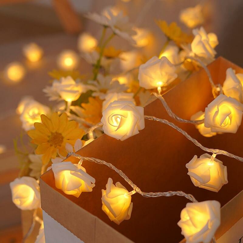 سلسلة أضواء خرافية ليد لتزيين الغرفة ، أضواء سلسلة الورد ، عيد الحب ، الزفاف ، قلب فتاة ، حديقة ، ضوء ليلة عيد الميلاد ، A9x5