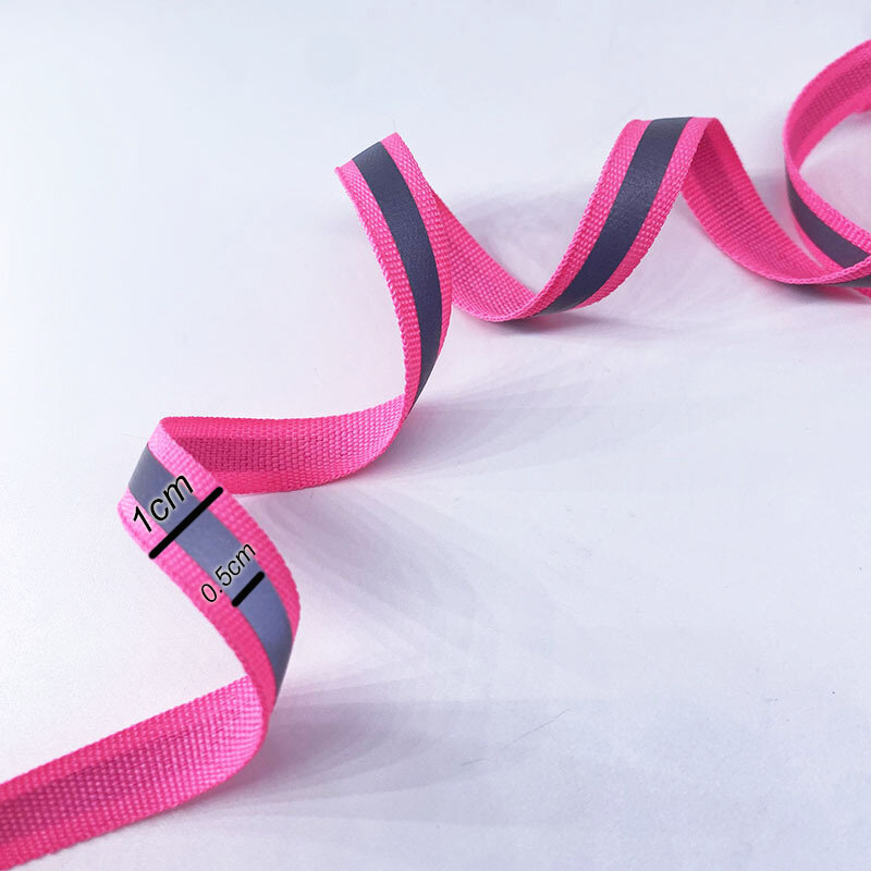 50 yards/lot Reflektierende Gurtband Band Multi Farbe DIY Stoff Streifen für Bekleidungs Handgemachte Nähen Handwerk 1cm Breite