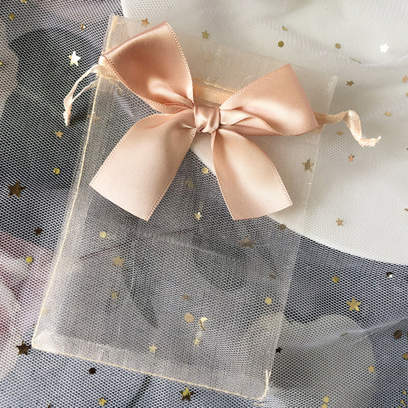 10 pz/lotto sacchetti di Organza con coulisse sacchetti regalo sacchetti di farfalla squisiti sacchetti di imballaggio di gioielli sacchetti di nozze sacchetti di regali all'ingrosso