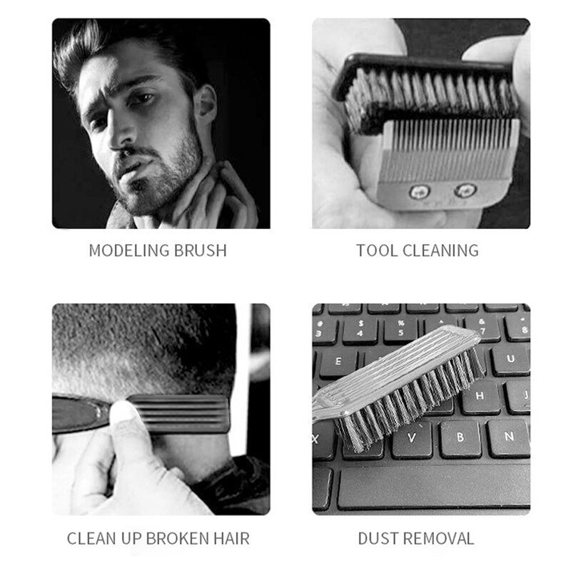 Pennello da barba professionale pennelli da barba barbiere Vintage a forma di testa di olio per la pulizia dei capelli spolverino per il collo spazzola per rimuovere i capelli rotti