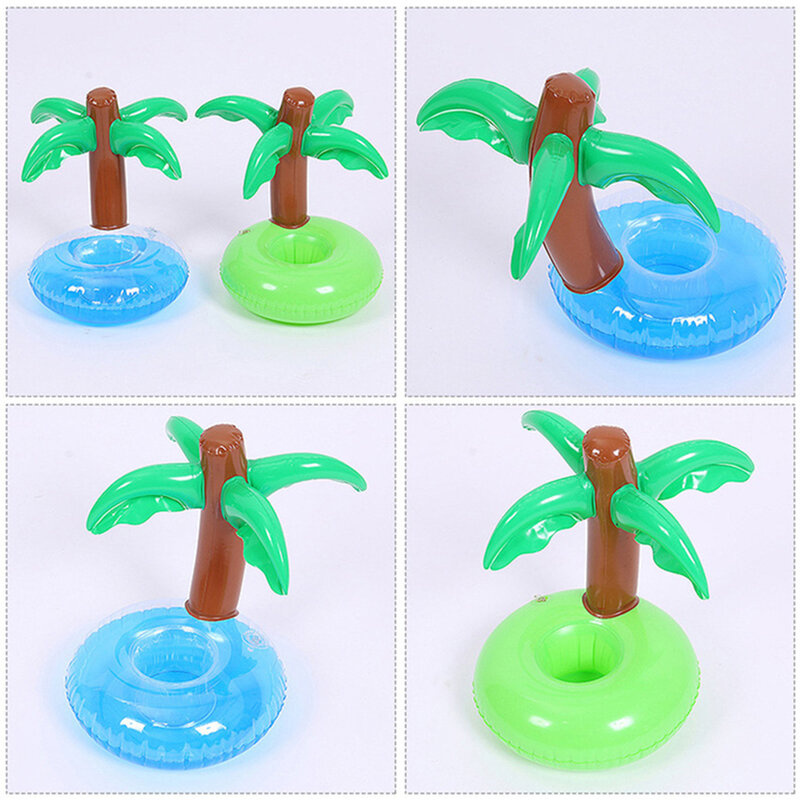 Flotador de juguete para decoración de fiestas, soporte de bebidas inflable para piscina, posavasos, 1 piezas
