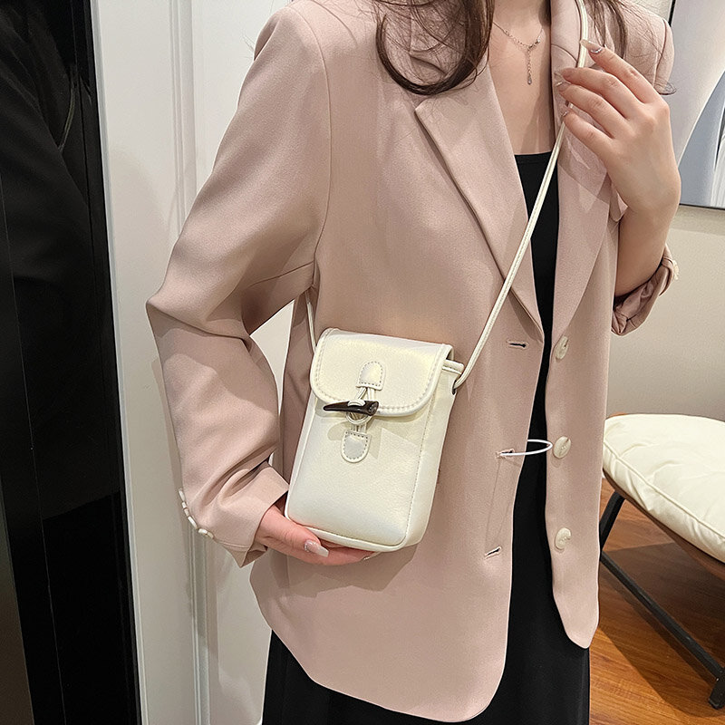 Mini borse con patta in pelle Pu per donna 2024 nuova tendenza moda coreana borsa a tracolla femminile borsa a tracolla femminile borse e portamonete