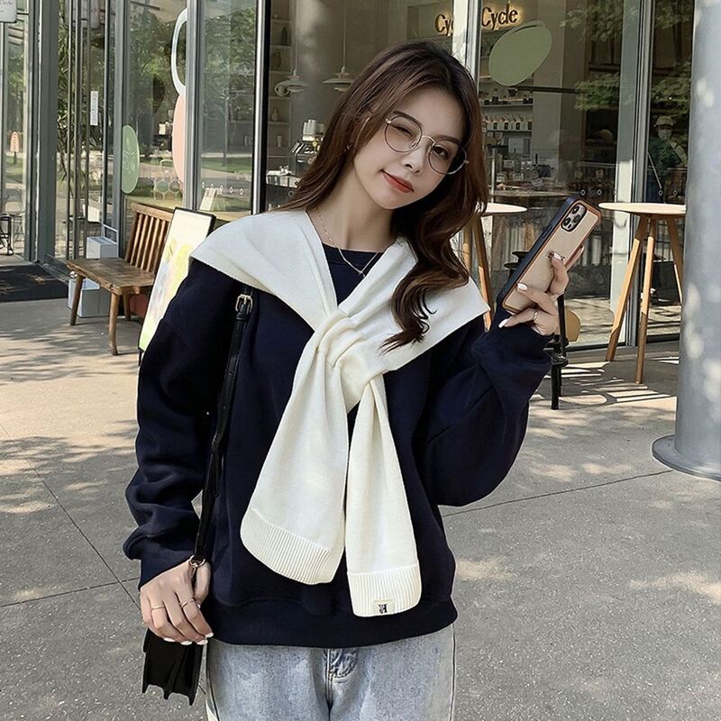 Decoration Accessories Scarf Accessories Korean Style Scarves Knitted Wool Scarf Female Cashmere Shawl Solid Color Wraps
