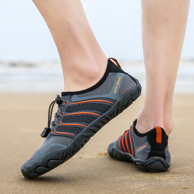 Sapatos Aqua respiráveis para homens e mulheres, chinelos de praia, sapatos upstream, sandálias adultas de natação, tênis, verão