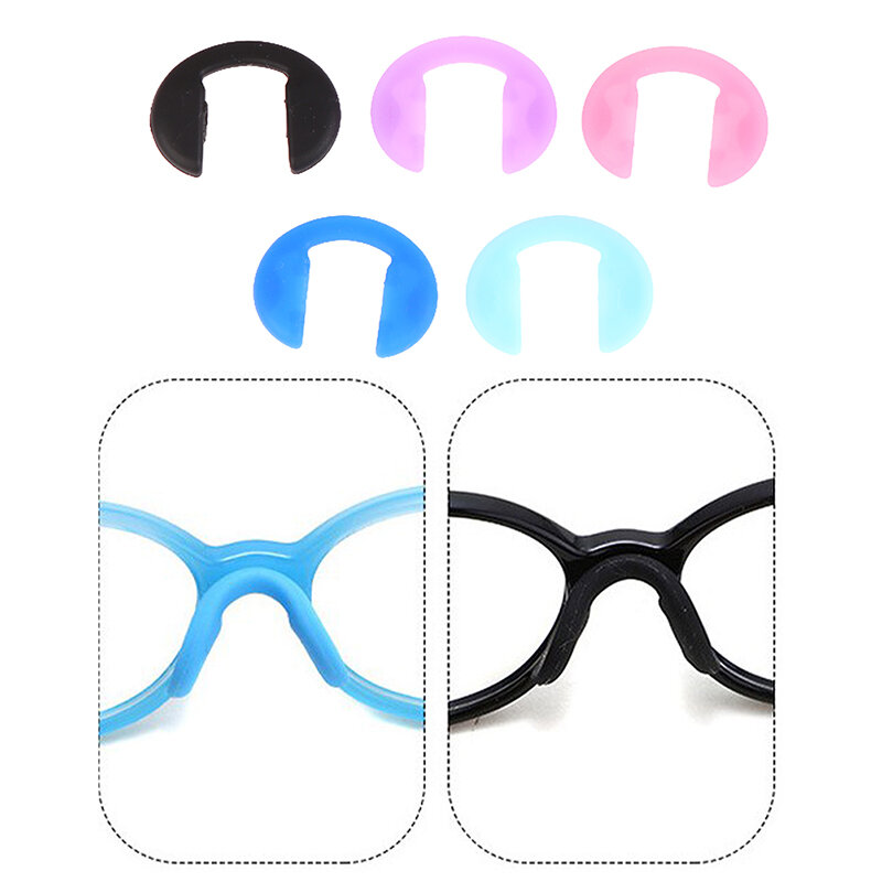 1 шт., U-образные Противоскользящие силиконовые очки для носа